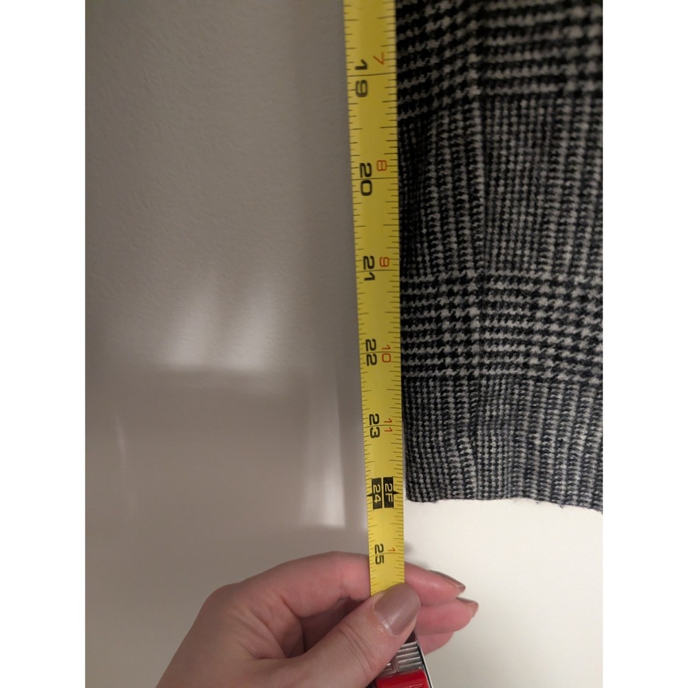 Aritzia Wilfred Wool Cashmere Trouser Dress Pants Gray Tapered Plaid Womens Sz 6 - Picture 6 of 8